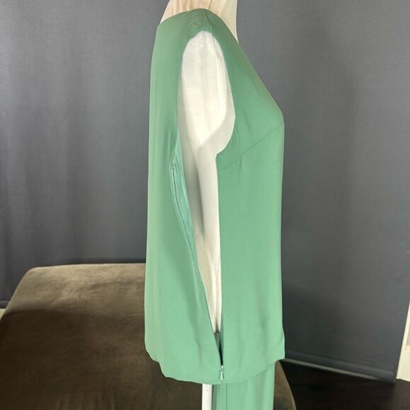 Women’s Green Chiffon 3 Piece Mother of the Bride Formal Pant Suit Size 2 - Picture 7 of 14